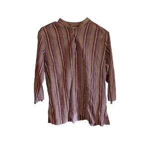Columbia Women's Stripped Button Down Long Sleeve XL